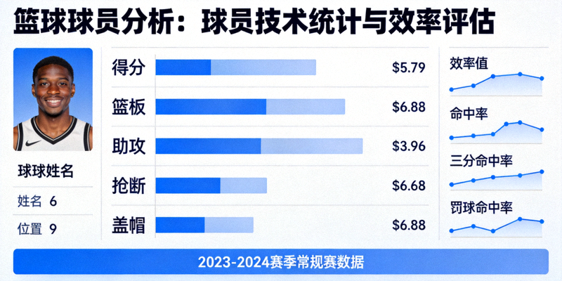 篮球球员分析：球员技术统计与效率评估